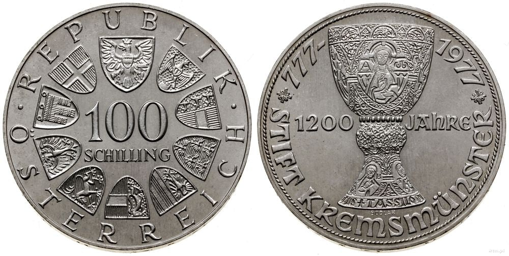 Austria, 100 szylingów, 1977