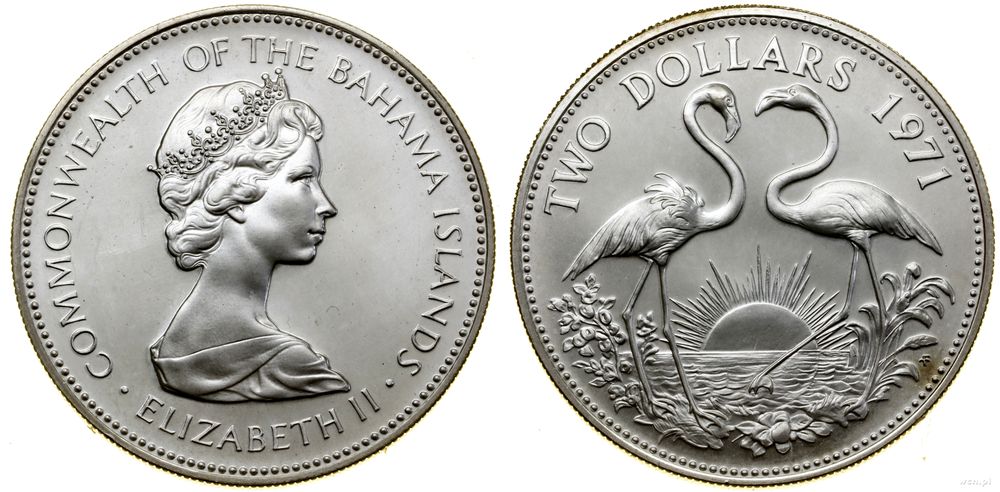 Wyspy Bahama, 2 dolary, 1973