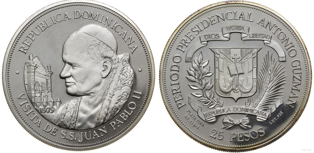 Dominikana, 25 pesos, 1979