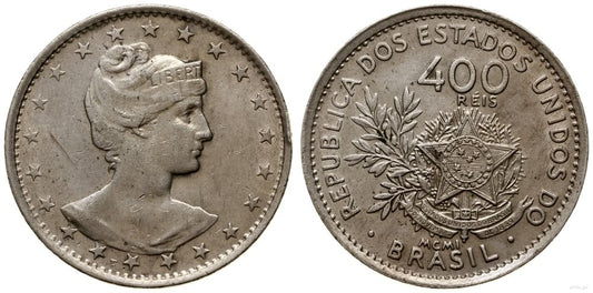 Brazylia, 400 reis, 1901