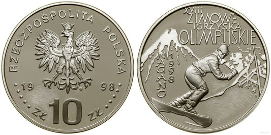 Polska, 10 złotych, 1998