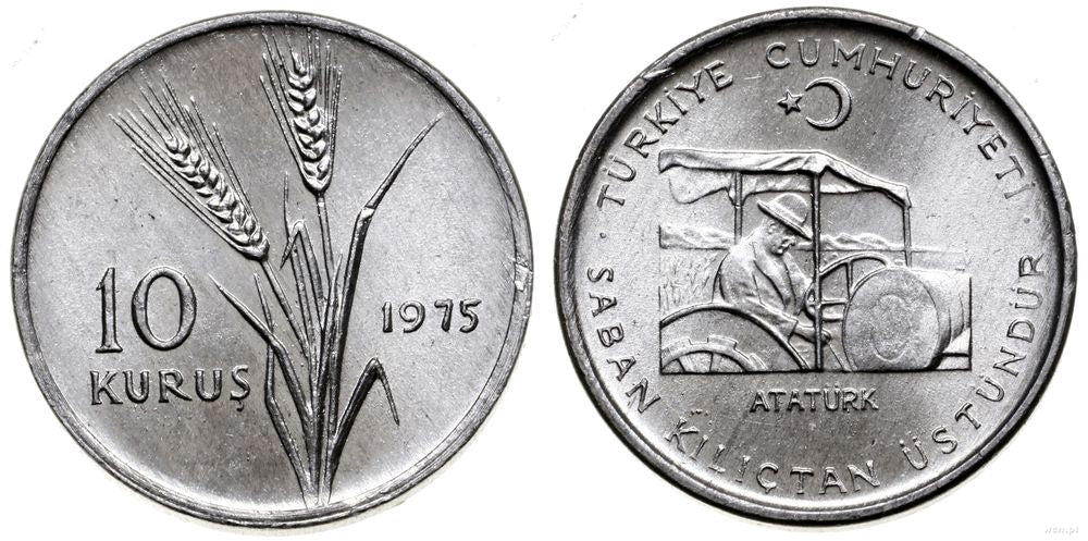 Turcja, 10 kuruszy, 1975