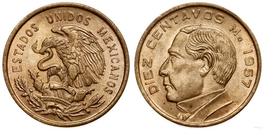 Meksyk, 10 centavos, 1957