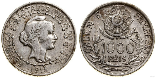 Brazylia, 1.000 reali, 1913