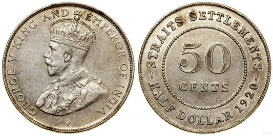 Straits Settlements, 50 centów, 1920