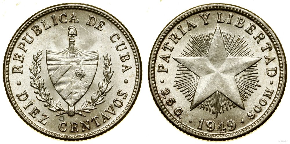 Kuba, 10 centavo, 1949