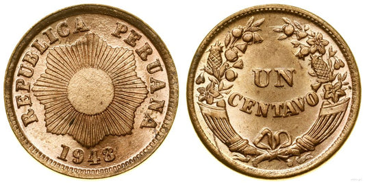 Peru, 1 centavo, 1948