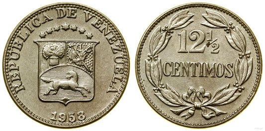 Wenezuela, 12 1/2 centyma, 1958