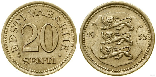 Estonia, 20 senti, 1935