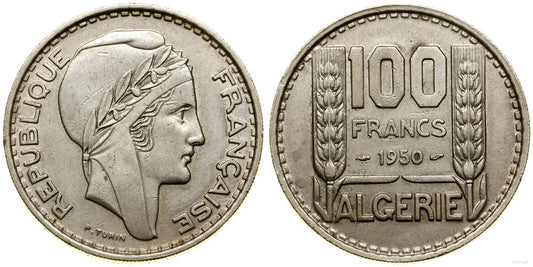 Algieria, 100 franków, 1950