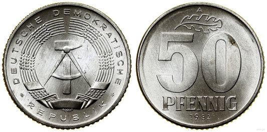 Niemcy, 50 fenigów, 1982 A