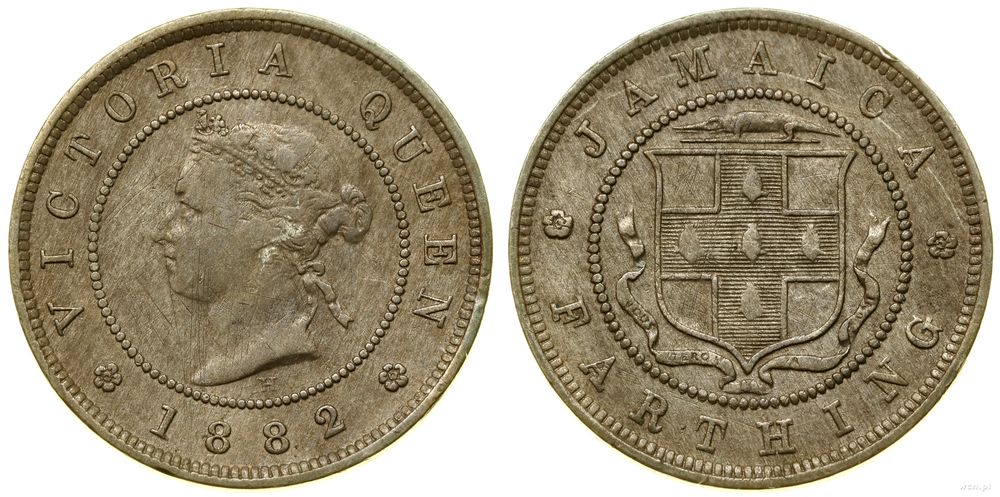 Jamajka, farthing, 1882 H