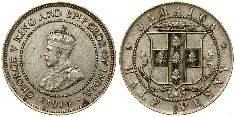 Jamajka, 1/2 pensa, 1914