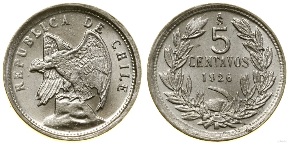 Chile, 5 centavo, 1926