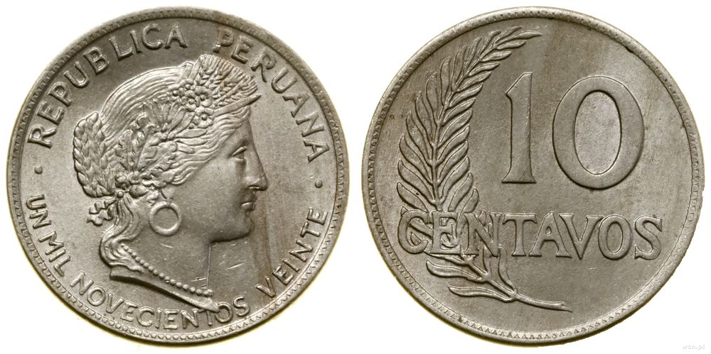 Peru, 10 centavo, 1920