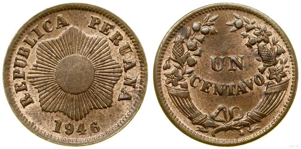 Peru, 1 centavo, 1946