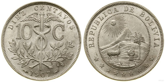 Boliwia, 10 centavo, 1907